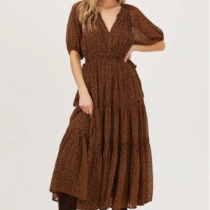 NWT Garden State Tiered Floral Midi Dress